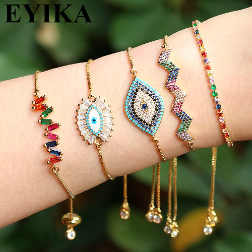Bracelet arc-en-ciel sept couleurs de personnalité de la mode
