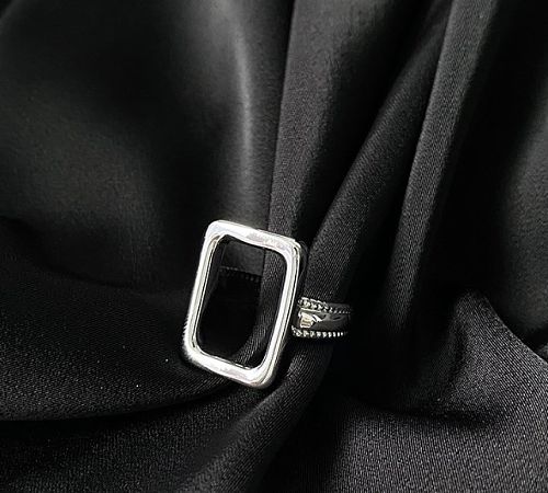 Simple Style Geometric Copper Plating Open Ring