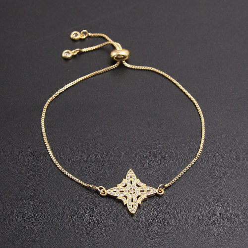 Casual Simple Style Star Copper Plating Inlay Zircon Bracelets