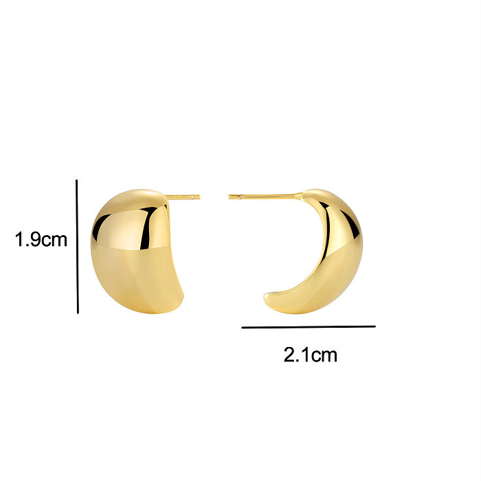 1 Pair IG Style Simple Style U Shape Tassel Inlay Copper Zircon Drop Earrings