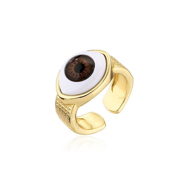 Wholesale Copper Plated Three-dimensional Devil's Eye Ring jewelry