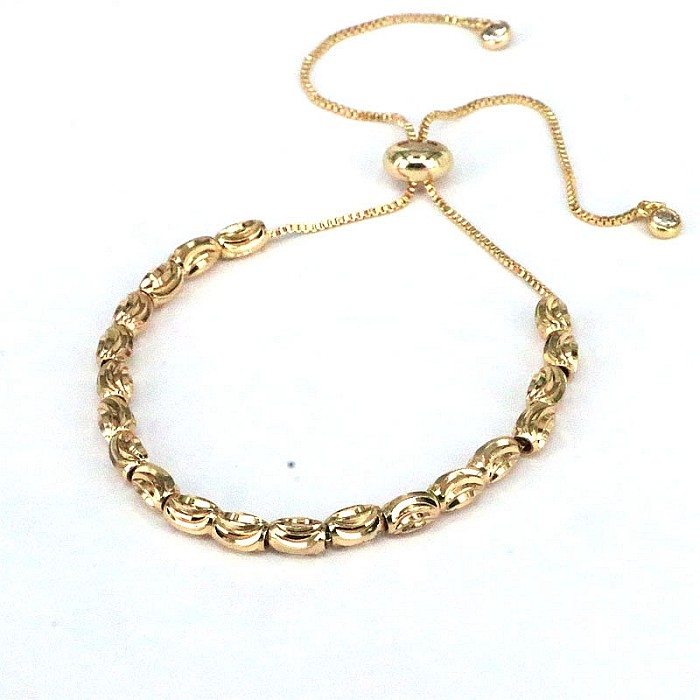 Bracelets rétro plaqués or en cuivre de couleur unie, en vrac
