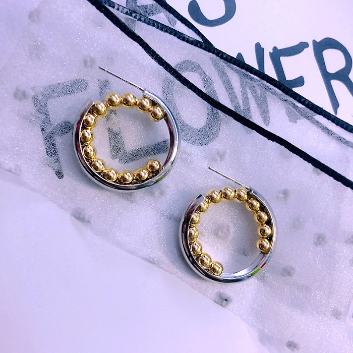1 Pair Simple Style Round Copper Earrings