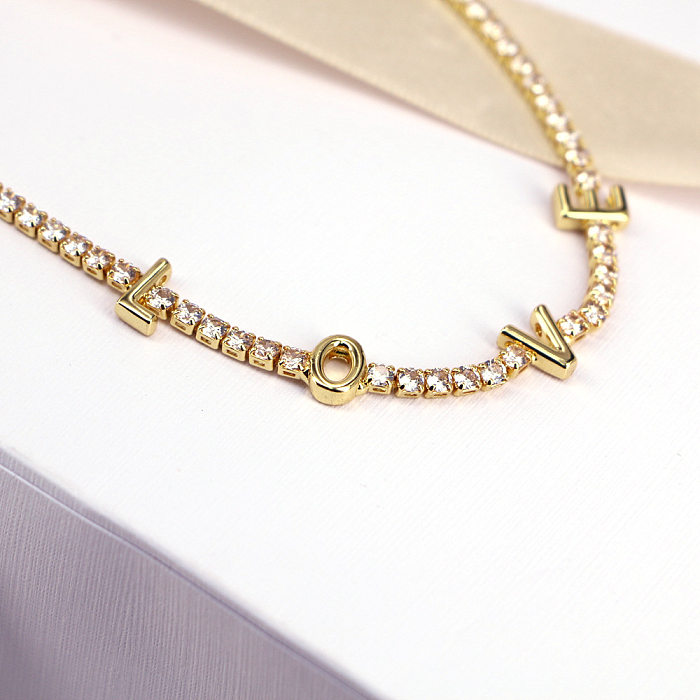 Ensemble de bijoux en cuivre et Zircon pour femme, collier et Bracelet en forme de cœur, maman, à la mode