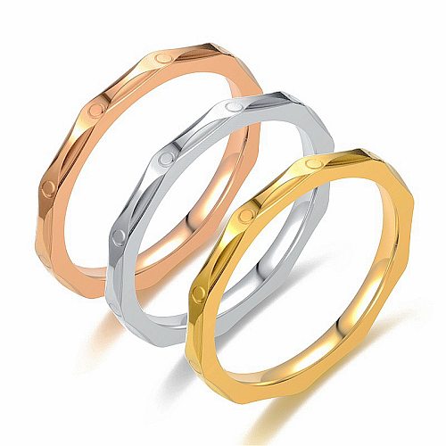 Edelstahl geschnitzter Ring im koreanischen Stil Großhandel Schmuck Schmuck