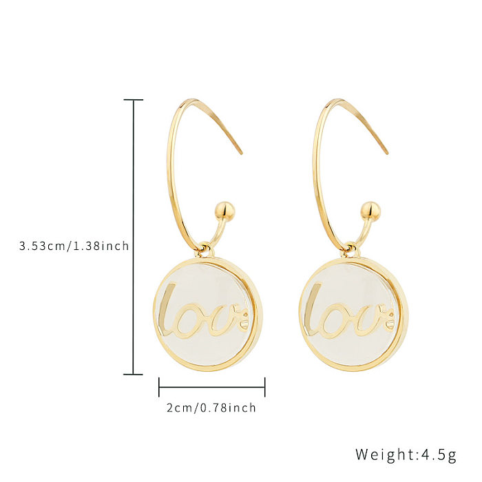 Elegant Four Leaf Clover Letter Butterfly Stainless Steel Plating Gold Plated Earrings Necklace
