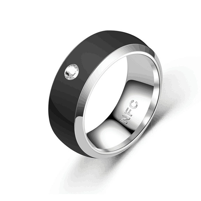 Wholesale Fashion Mobile Phone Smart Tag Stainless Steel Ring jewelry