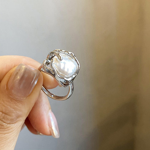 Mode geometrische Verkupferung künstliche Perlen Ringe