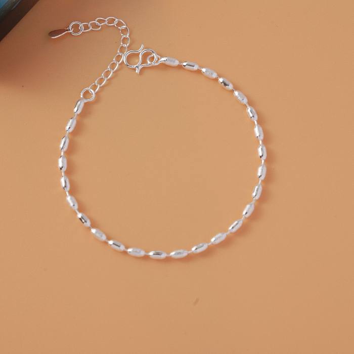 Estilo simple Estrella Delfín Forma de corazón Latón con cuentas Pulseras plateadas 1 pieza