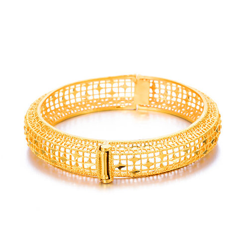 Bracelet plaqué or avec placage de cuivre en forme d'étoile de style simple