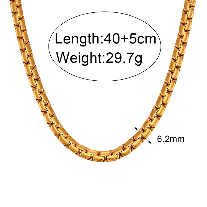 Simple Style Solid Color Stainless Steel Plating 18K Gold Plated Bracelets Necklace