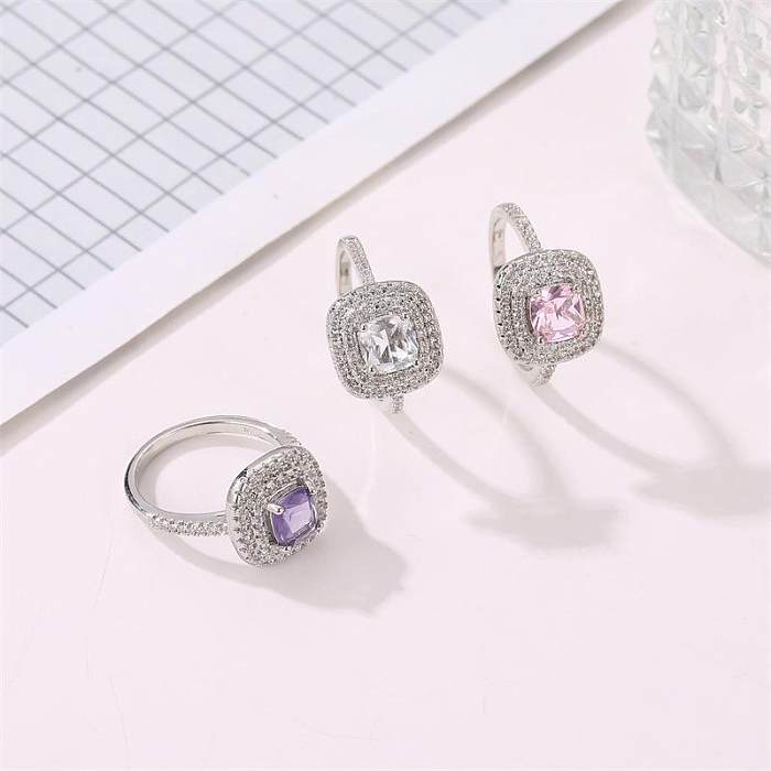 Micro Set Zirkon Damenring Koreanischer Diamant Ehering Ring