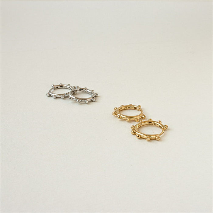 Mode Damen Ohrringe Neue einfache Kupfer vergoldet 14K echtes Gold Piercing Schmuck
