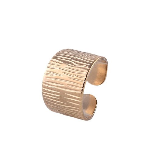 Punk Stripe Titanium Steel Plating Wide Band Ring