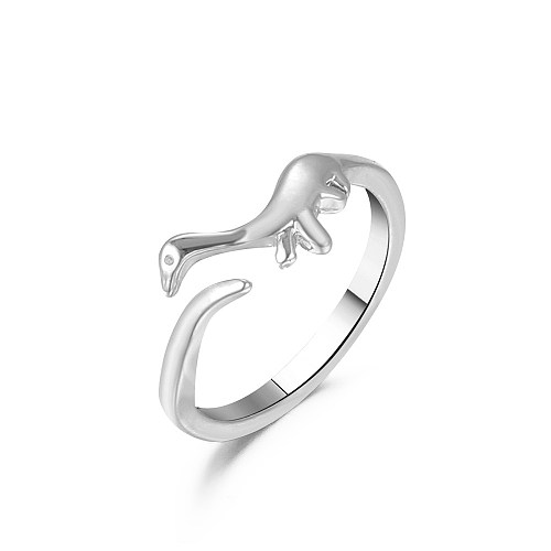 Amazon The Same Metal Dinosaur Ring Fashion Cute Opening Geometric Animal Ring