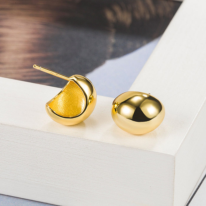 1 Pair Simple Style Geometric Copper Plating Earrings