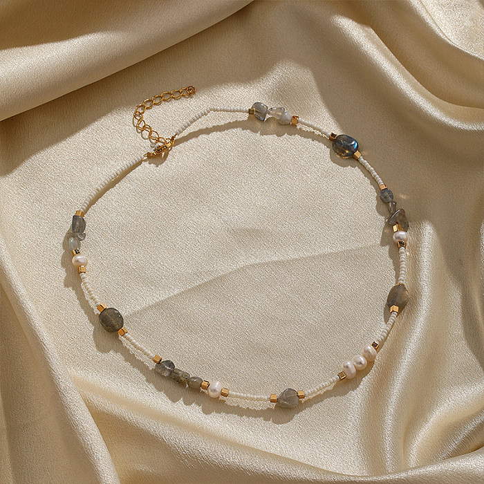 Simple Style Classic Style Round Copper Beaded Necklace