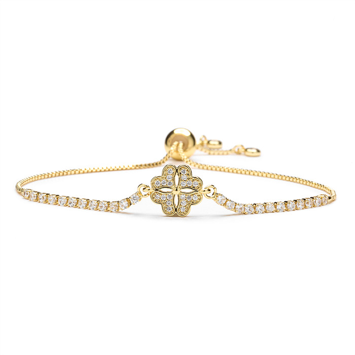 Bracelets en Zircon avec incrustation de cuivre, arbre de foi artistique, papillon, 1 pièce