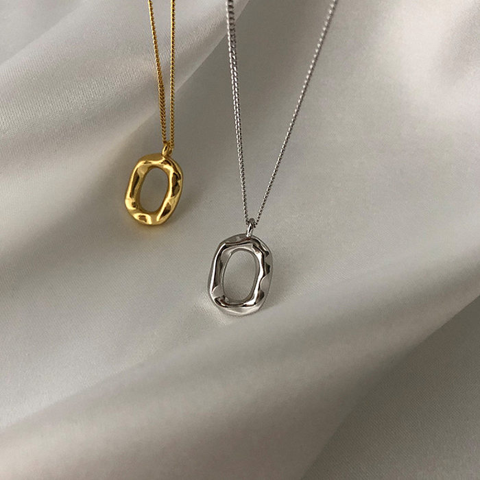 Simple Style Square Copper Pendant Necklace