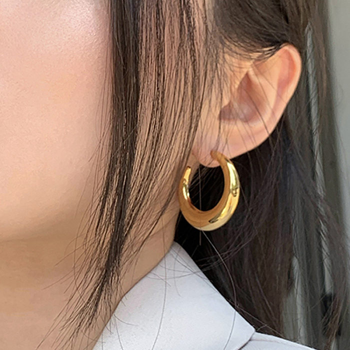 1 Pair Basic Retro Geometric Plating Copper Earrings