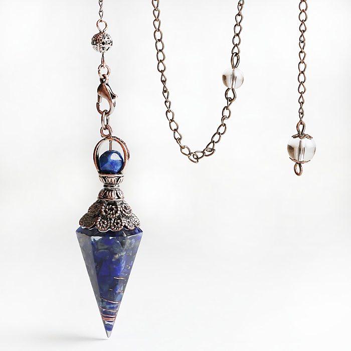 Simple Style Conical Resin Copper Pendant Necklace