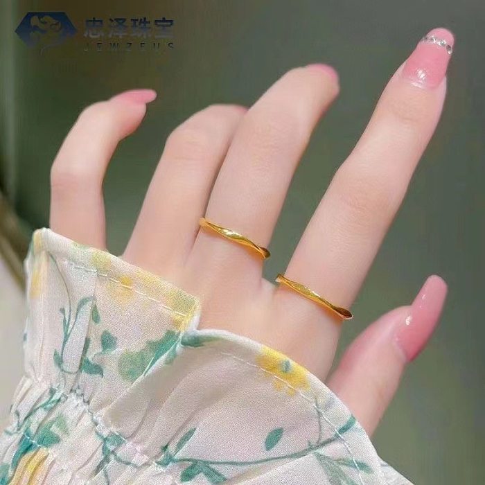 Simple Style Round Brass Plating Rings