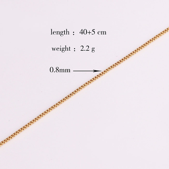 Simple Style Solid Color Copper Necklace In Bulk