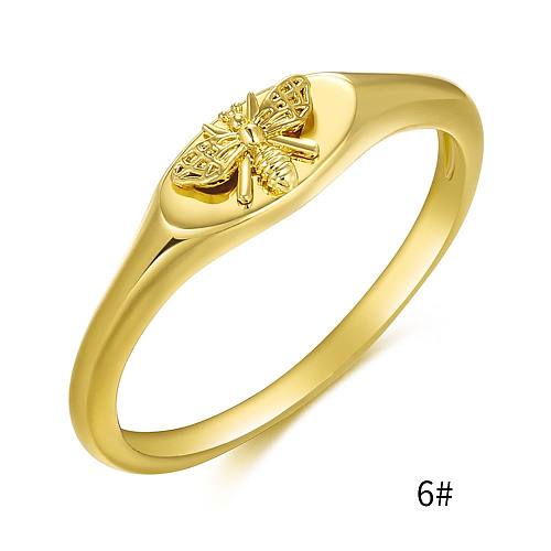 Elegant Bee Copper Plating Gold Plated Rings