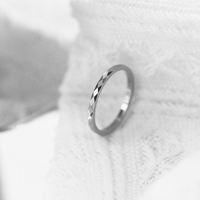 Simple Style Solid Color Titanium Steel 18K Gold Plated Rings In Bulk