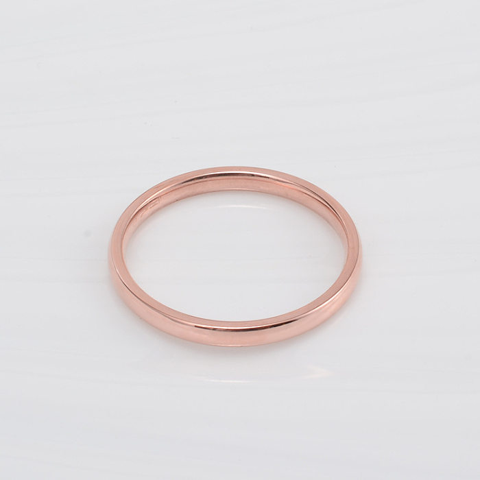 El acero Titanium de la moda al por mayor plateó la joyería fina del anillo del oro rosa 18k