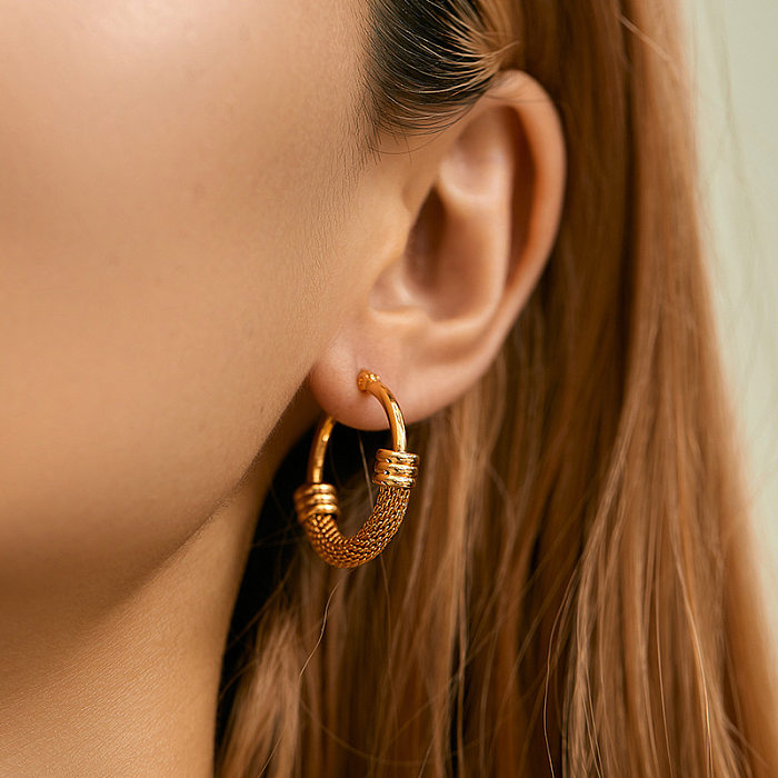 1 Pair Elegant Lady Geometric Plating Copper Earrings