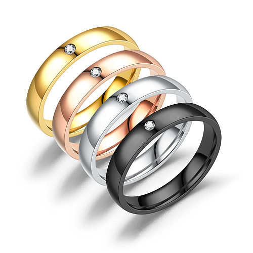 Wholesale Titanium Steel Inlaid Diamond Ring jewelry
