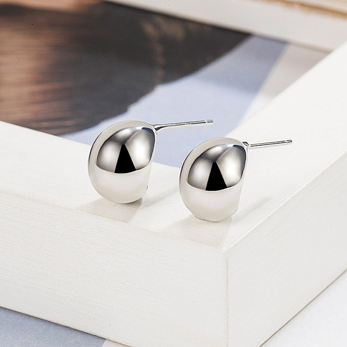 1 Pair Simple Style Geometric Copper Plating Earrings