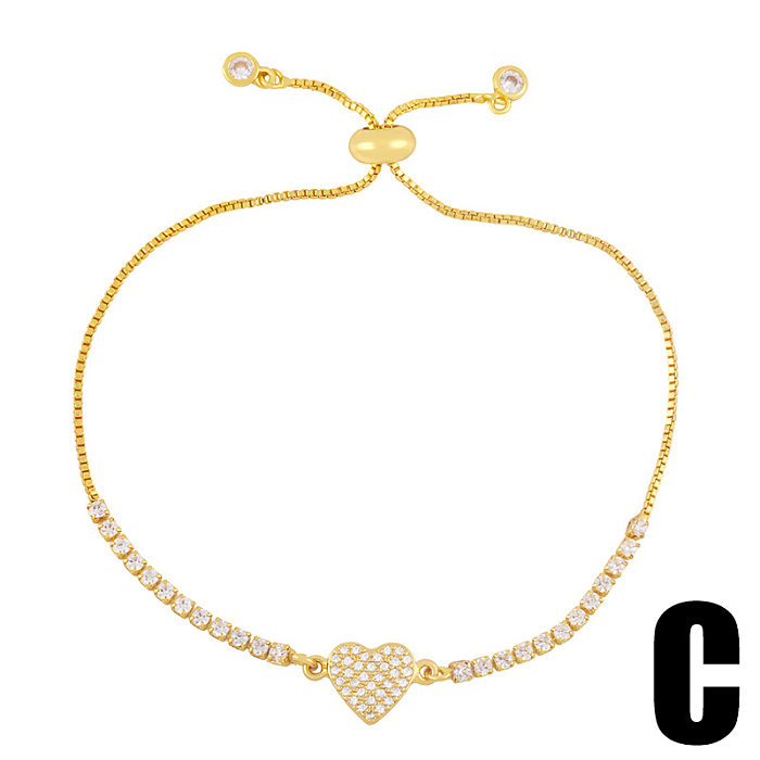 Simple Diamond Cross Heart Shape Portrait Bracelet Wholesale Jewelry jewelry