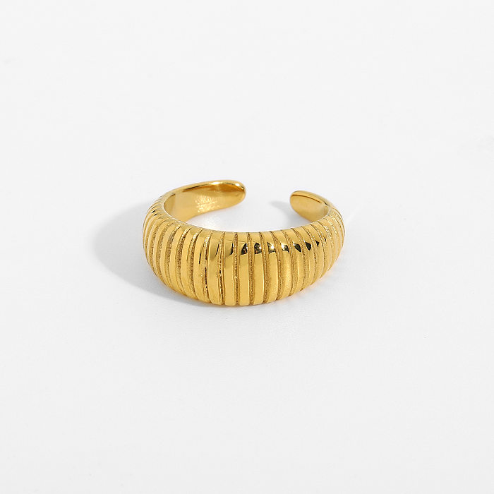 أزياء نمط جديد خاتم الفولاذ المقاوم للصدأ مطلي بالذهب