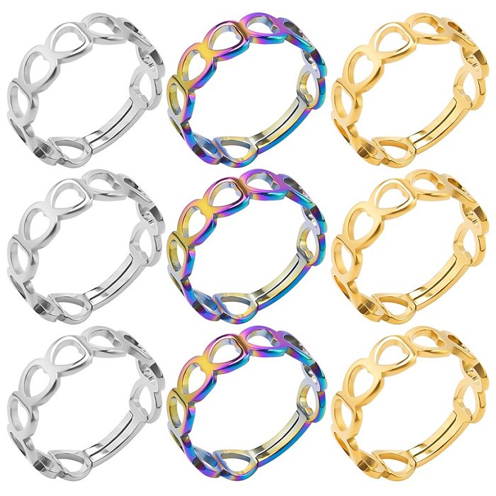 Commute Ringe aus einfarbigem Edelstahl mit vergoldeter Beschichtung