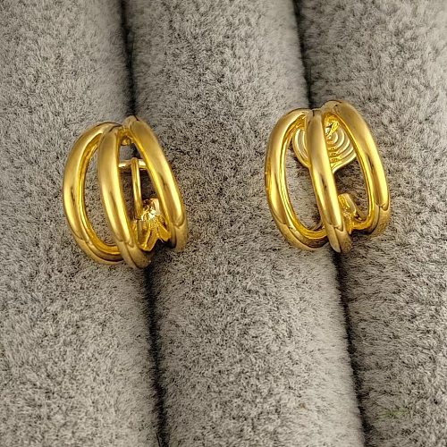 1 Pair Simple Style Geometric Plating Copper Ear Cuffs