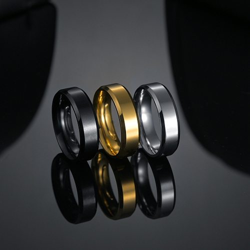 Simple Slippery Surface Stainless Steel Ring