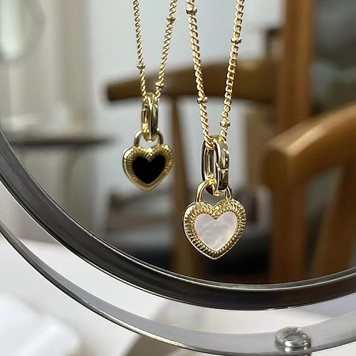 Sweet Heart Shape Copper Plating Pendant Necklace