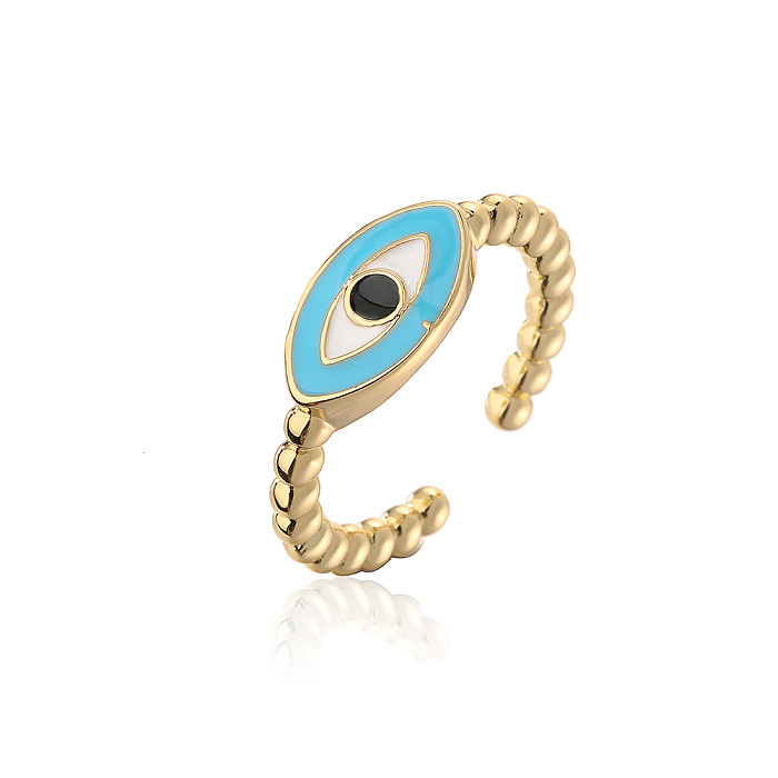 Fashion Eye Copper Open Ring Epoxy Copper Rings