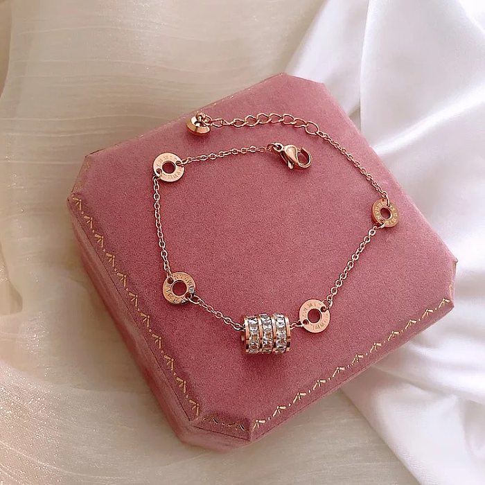Moda geométrica chapeamento de cobre pulseiras de pedras preciosas artificiais 1 peça