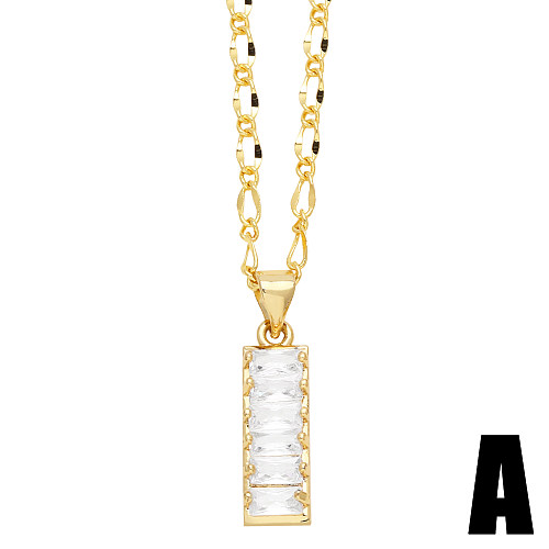 Modern Style Star Heart Shape Stainless Steel Copper Plating Inlay Zircon 18K Gold Plated Pendant Necklace