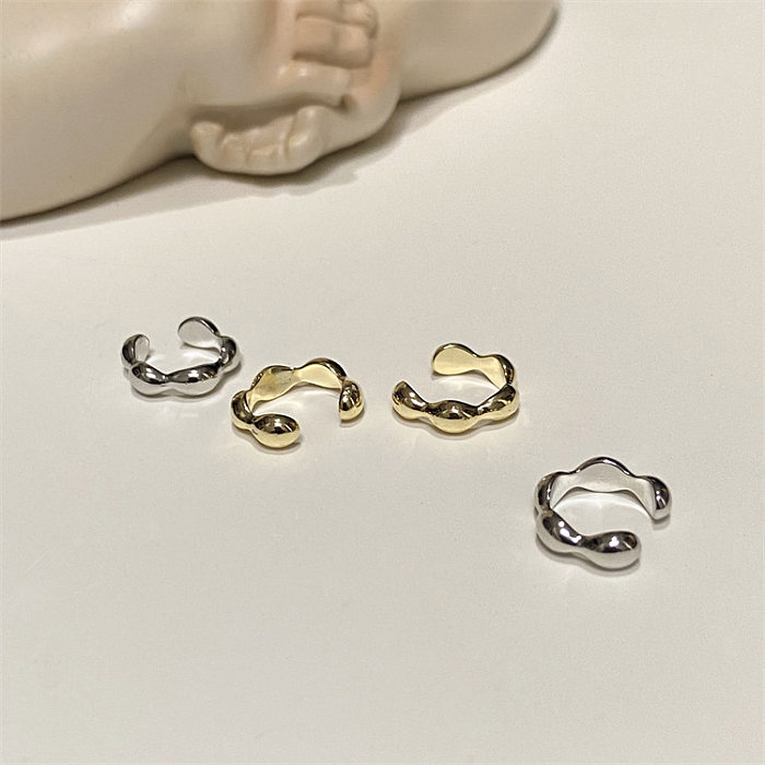 1 Pair IG Style Simple Style Solid Color Plating Copper Ear Cuffs