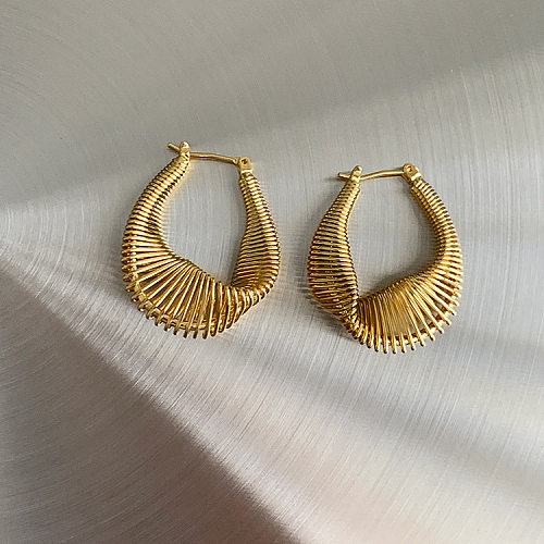 Elegant Geometric Copper Plating Earrings 1 Pair