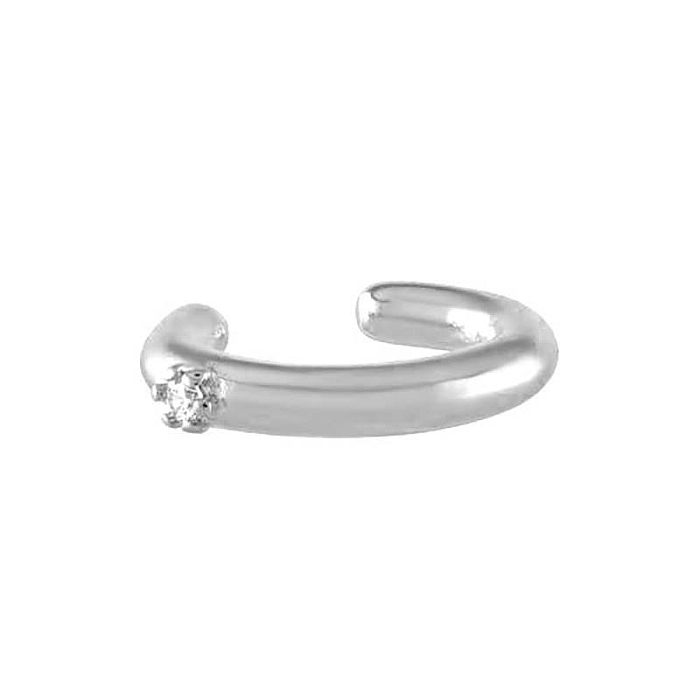 1 Pair Fashion C Shape Copper Plating Inlay Zircon Ear Clips