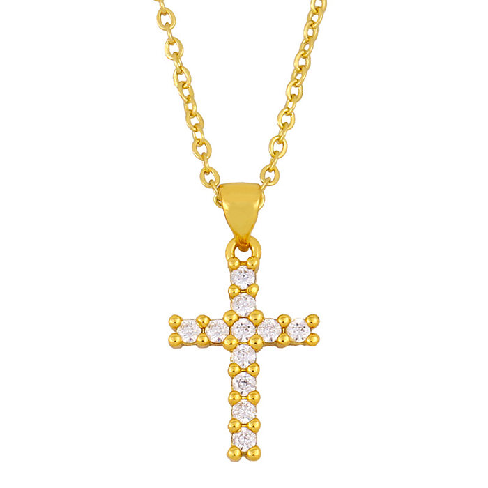 Modèles d'explosion bijoux diamant croix collier amour serrure pendentif collier ras du cou bijoux en gros bijoux