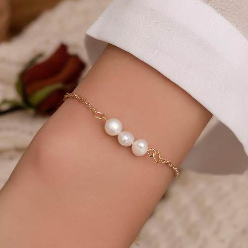 Bracelet en alliage de perles simples NHDP145297