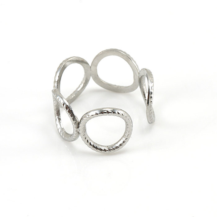 Fashion Geometric Titanium Steel Open Ring Plating Stainless Steel Rings