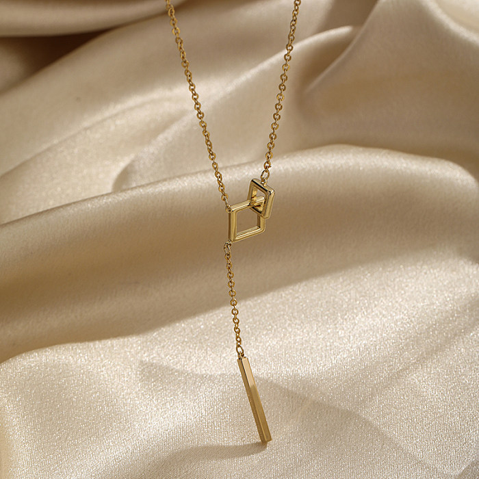 Casual Simple Style Geometric Copper Plating 18K Gold Plated Necklace