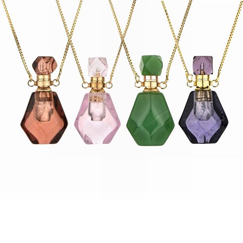 Fashion Perfume Bottle Copper Pendant Necklace Copper Necklaces